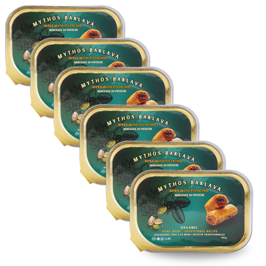 Mythos Organic Pistachio Baklava. Made in Canada, buy now online