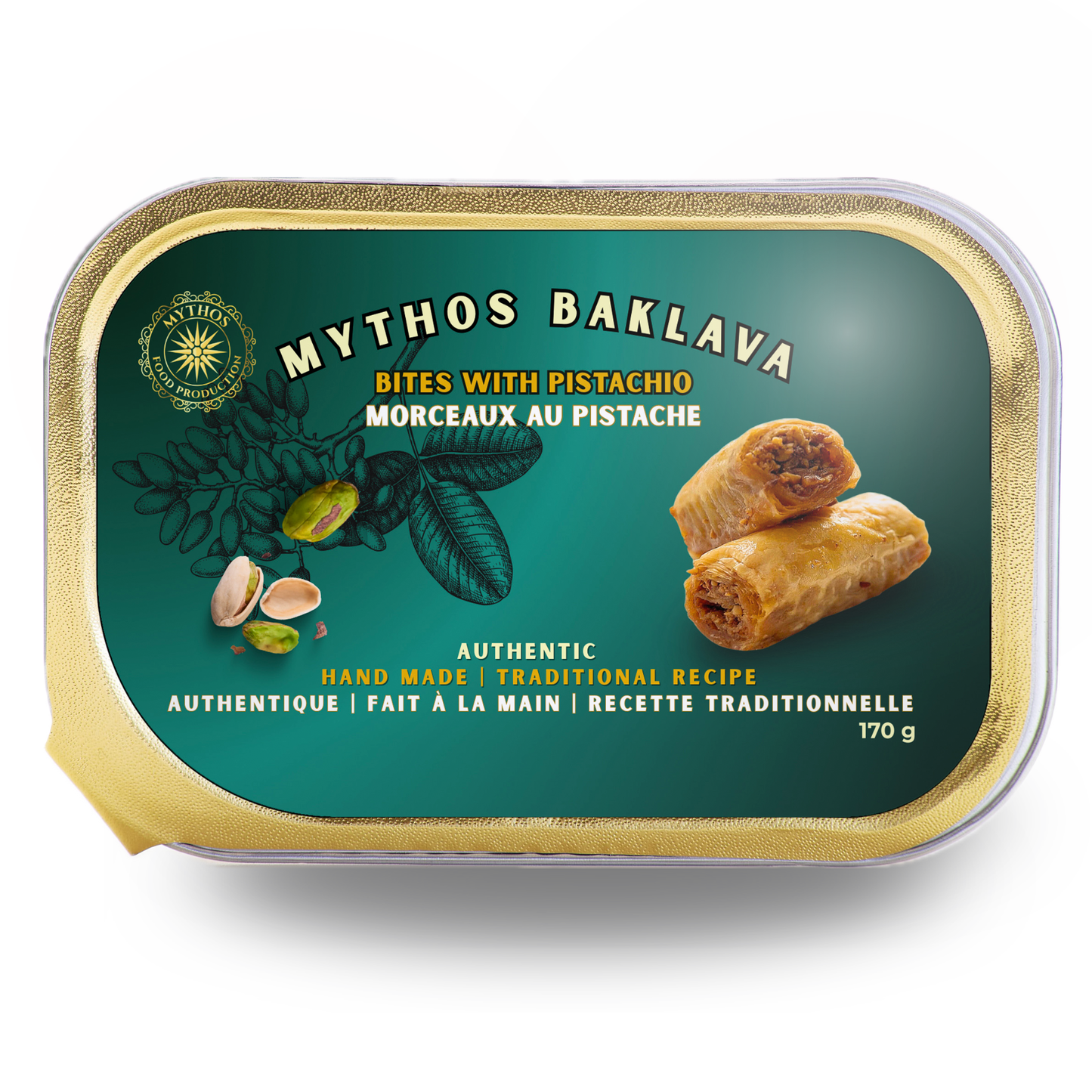 Mythos Food Production Pistachio Baklava no preservatives