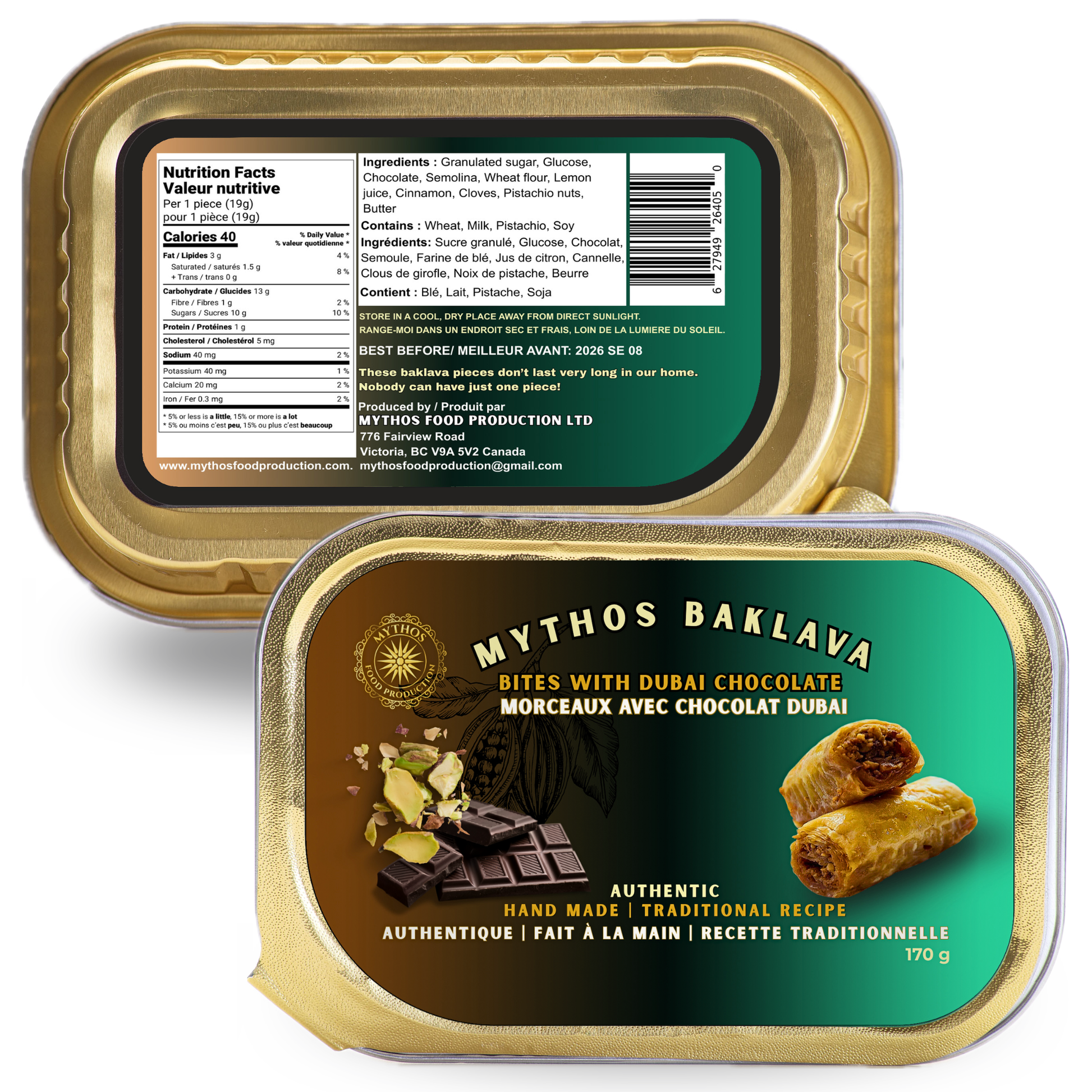 Dubai Chocolate Ingredients Mythos Food Production