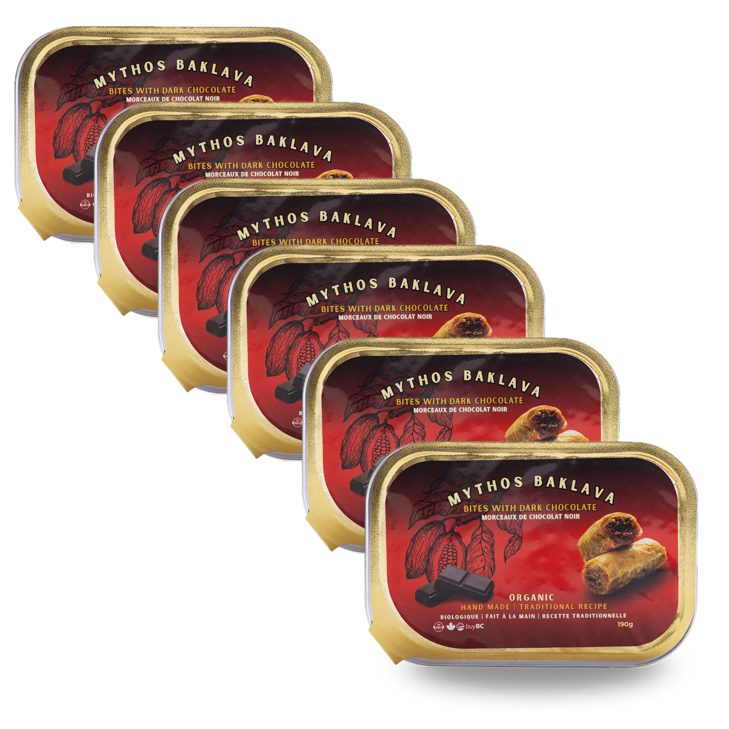 Mythos Organic Dark Chocolate Baklava made in Canada, buy online