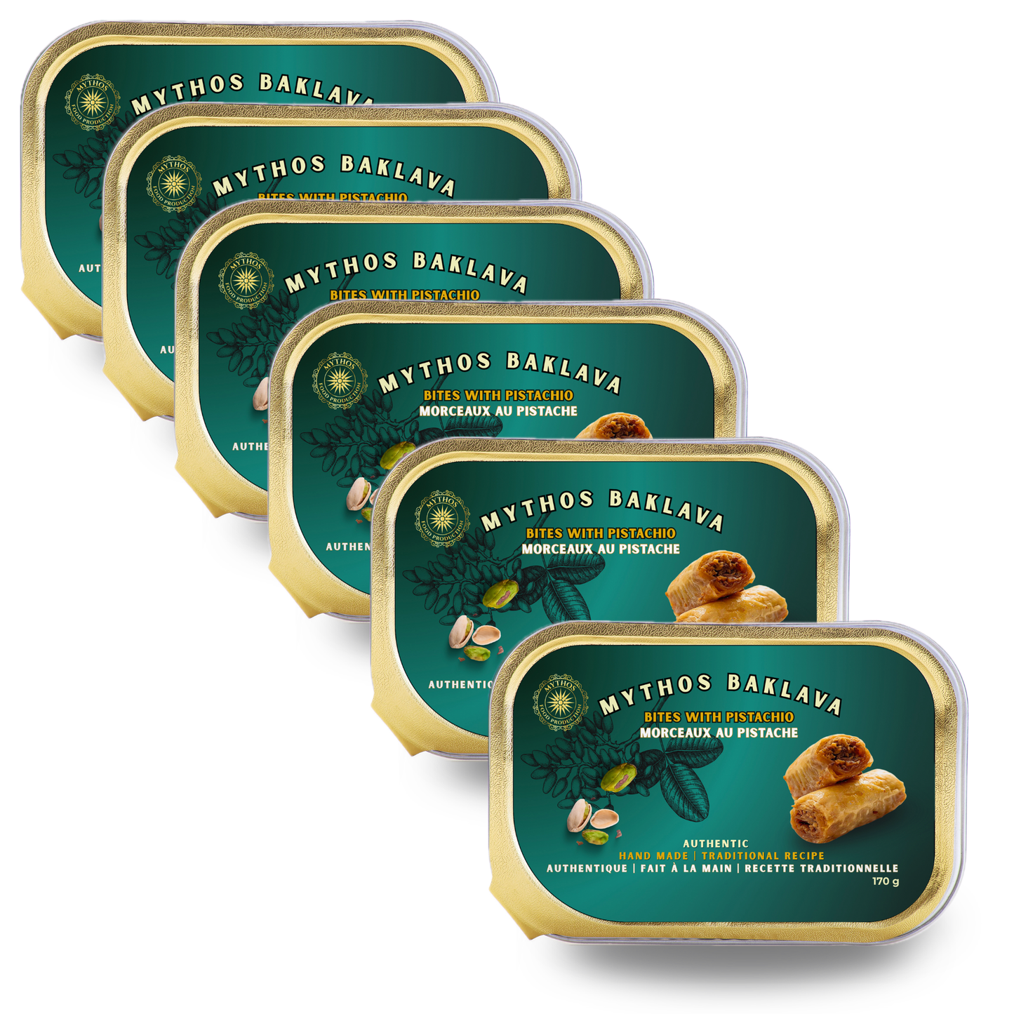 Authentic Pistachio Baklava - 6 pack
