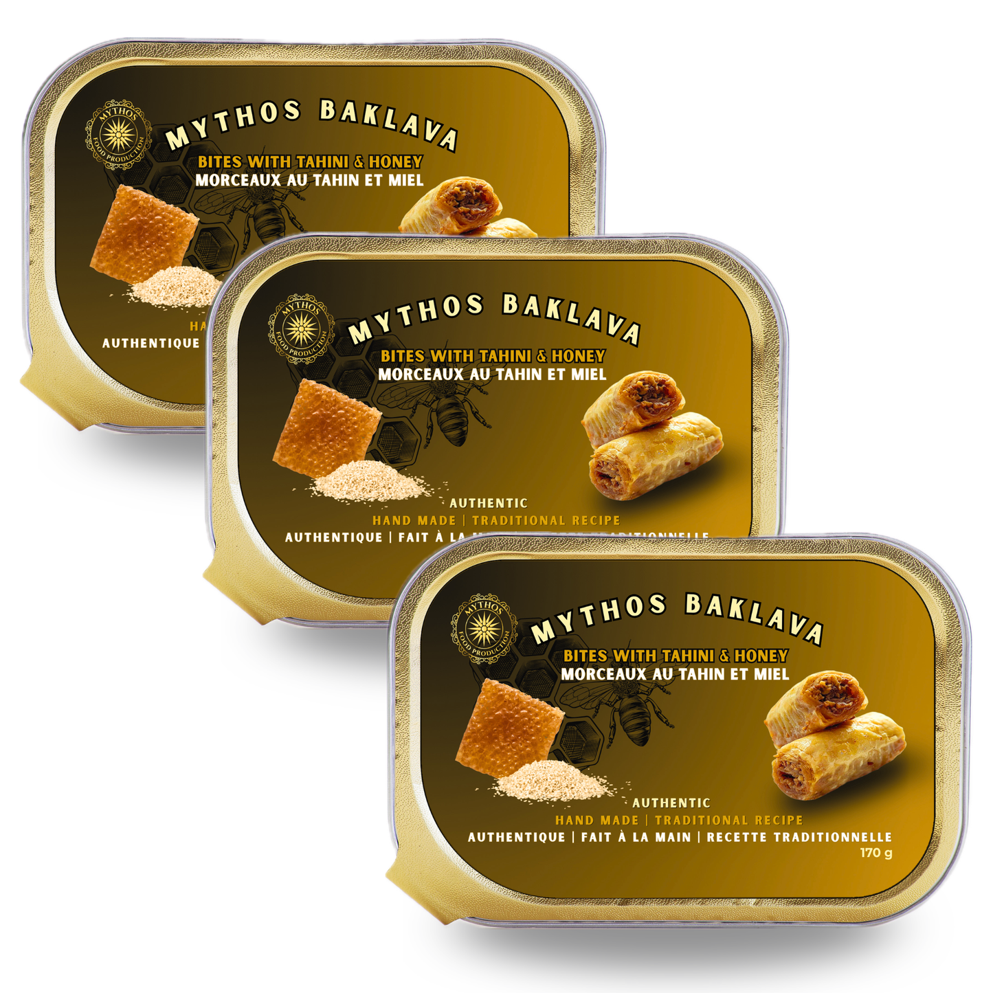 Authentic Tahini & Honey Baklava - 3 pack