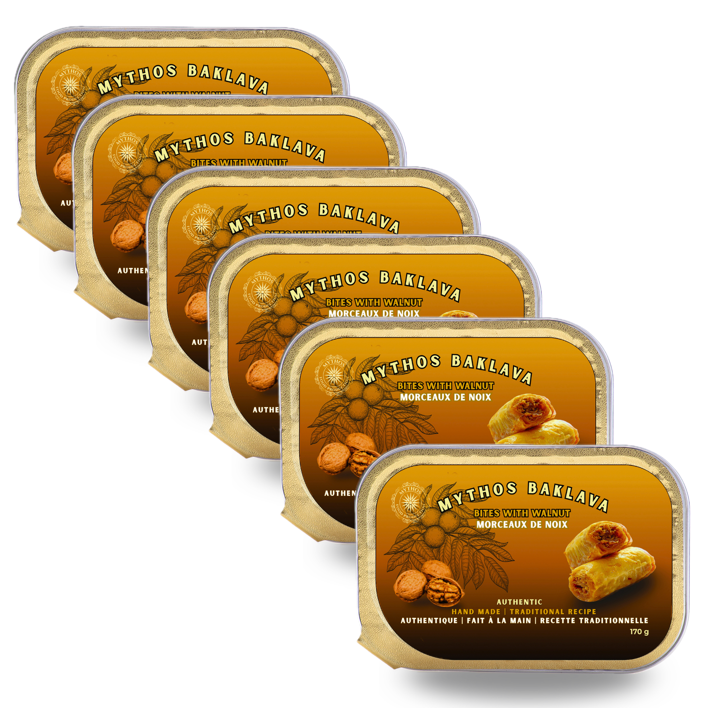 Authentic Walnut Baklava - 6 pack